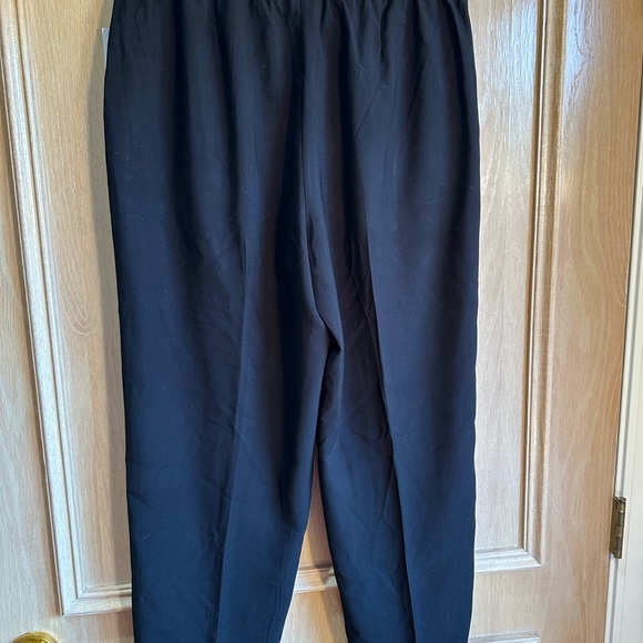 NWT Ophelia Roe Soft Drape Black Ankle Pants Elastic Waist With and Pockets L - Picture 9 of 11